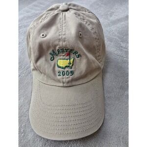 Masters 2009 Golf Tournament Hat Cap Strapback Tan Khaki American Needle
